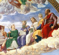 Raphael The Stanza Della Segnatura Ceiling [detail 3]